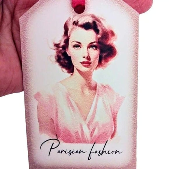 16 Pc Set! Pink Paris Life Extra Large Gift & Journal Tags! - Picture 2 of 6